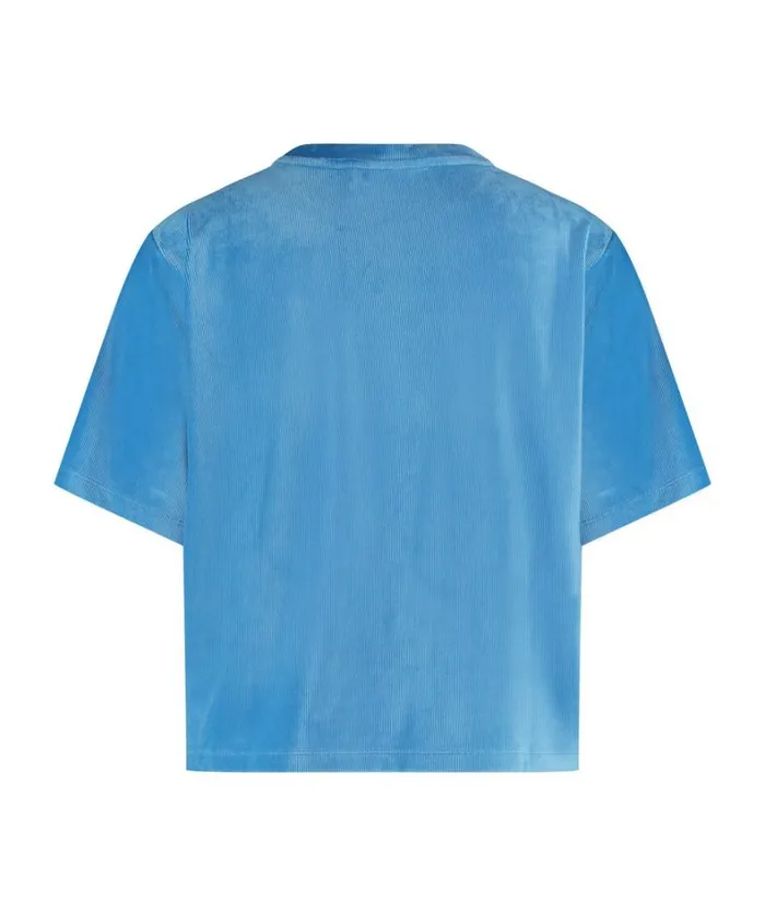 Hunkemller Rib Velours Top 8211 Blue Blue 8211 Women Hunkemller Rib Velours Top 8211 Blue Blue 8211 Women