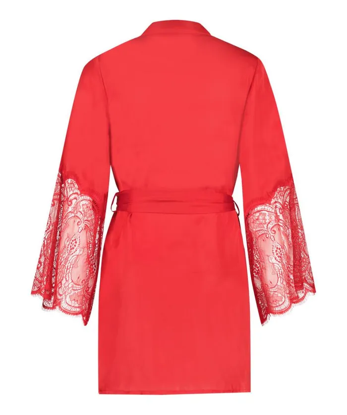 Hunkemller Satin Kimono 8211 Red Red 8211 Women