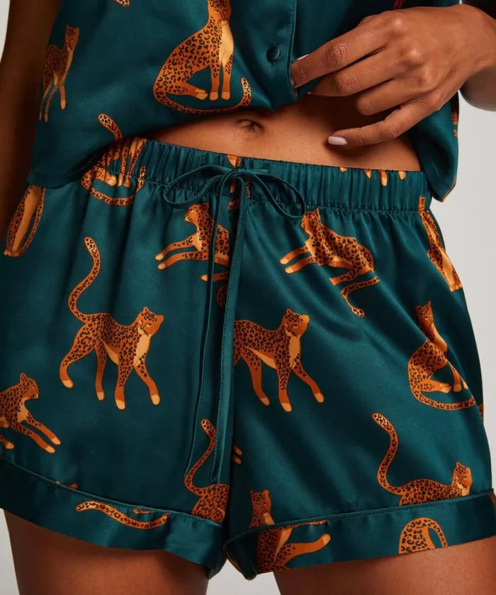 Hunkemller Satin Shorts 8211 Green Green 8211 Women