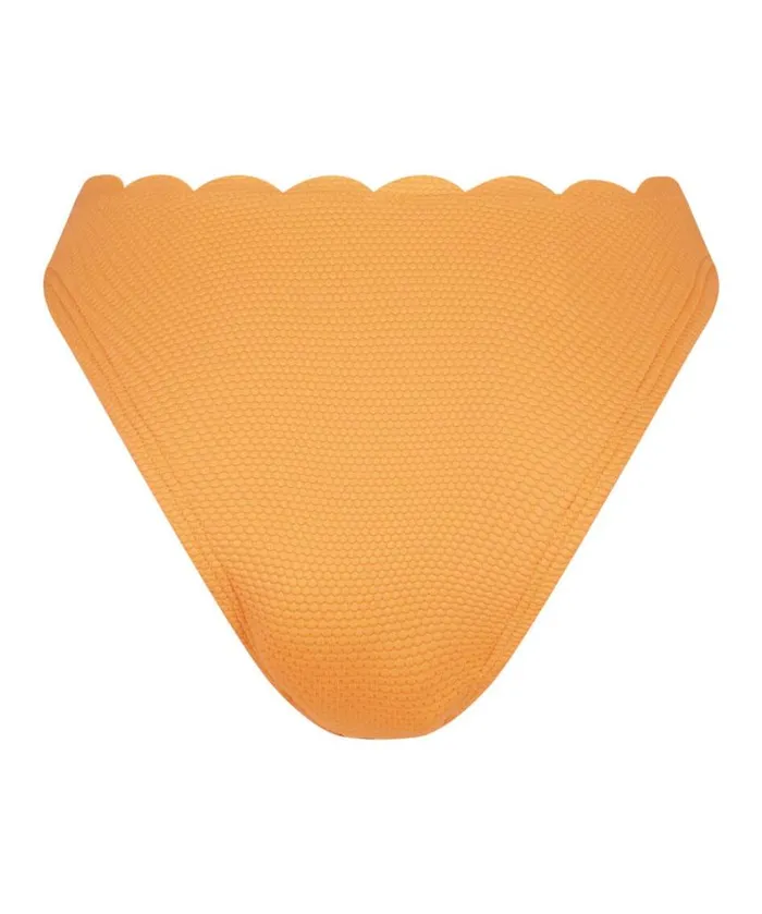 Hunkemller Scallop Highleg Bikini Bottoms 8211 Orange Orange 8211 Women Hunkemller Scallop Highleg Bikini Bottoms 8211 Orange Orange 8211 Women