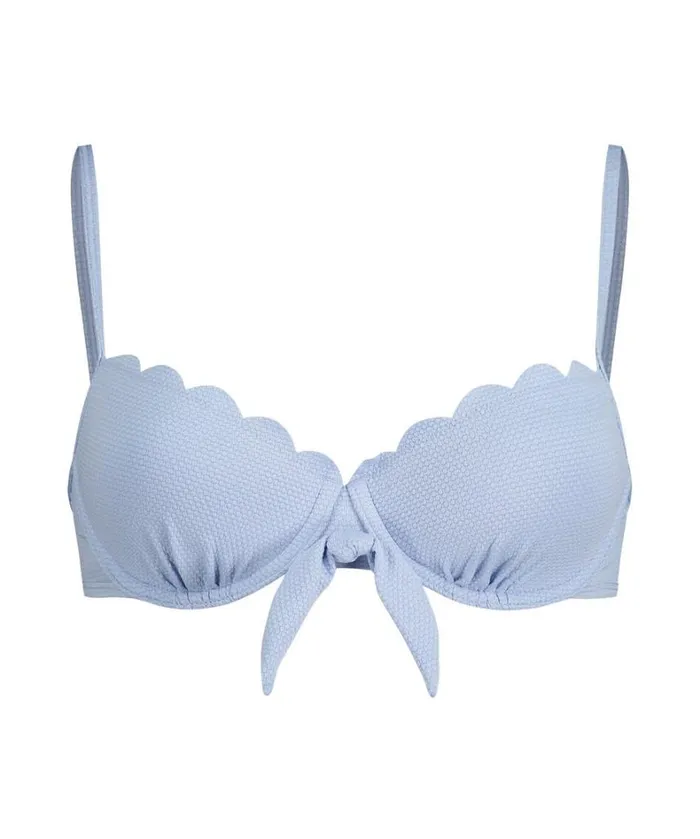 Hunkemller Scallop Padded Underwired Bikini Top 8211 Blue Blue 8211 Women Hunkemller Scallop Padded Underwired Bikini Top 8211 Blue Blue 8211 Women