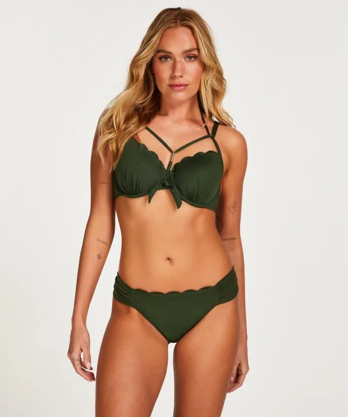 Hunkemller Scallop Padded Underwired Bikini Top 8211 Green Green 8211 Women Hunkemller Scallop Padded Underwired Bikini Top 8211 Green Green 8211 Women