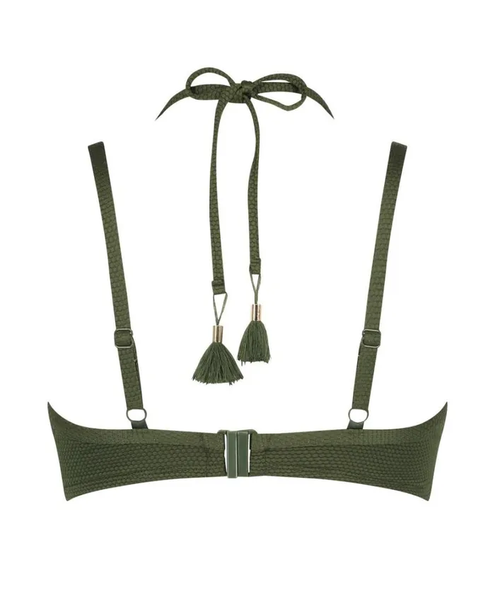 Hunkemller Scallop Padded Underwired Bikini Top 8211 Green Green 8211 Women Hunkemller Scallop Padded Underwired Bikini Top 8211 Green Green 8211 Women