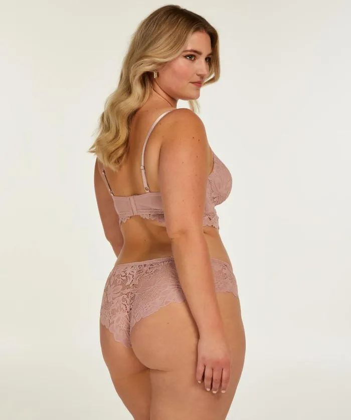 Hunkemller Shiloh Padded Longline NonUnderwired Bra 8211 Pink Pink 8211 Women