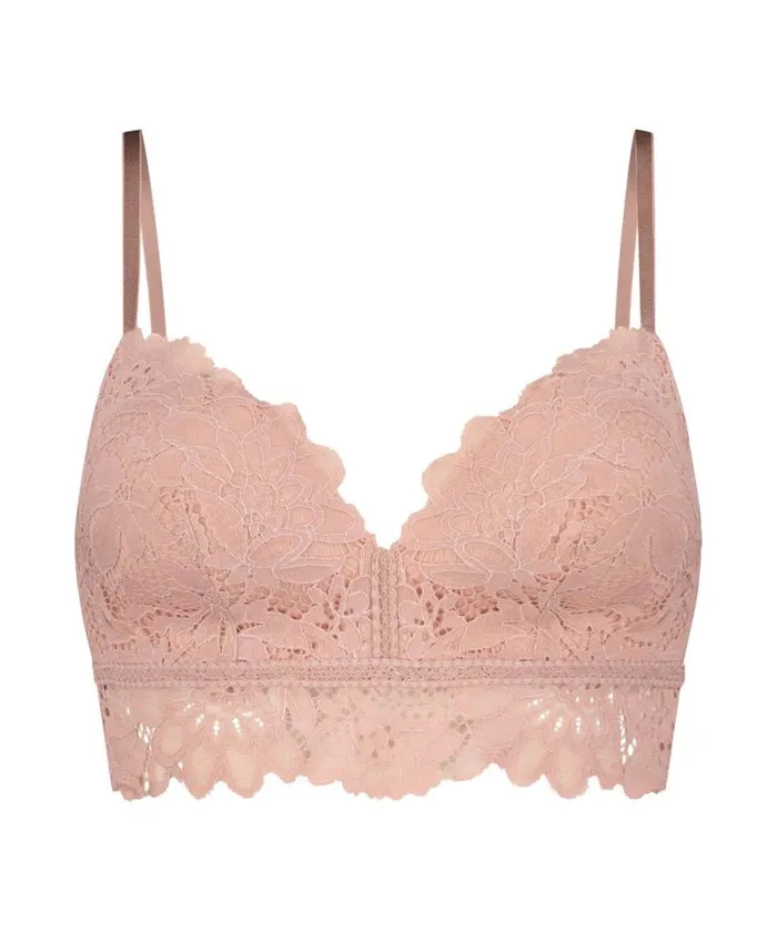Hunkemller Shiloh Padded Longline NonUnderwired Bra 8211 Pink Pink 8211 Women