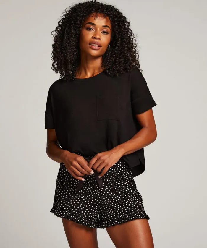 Hunkemller Short Pyjama Set 8211 Black Black 8211 Women