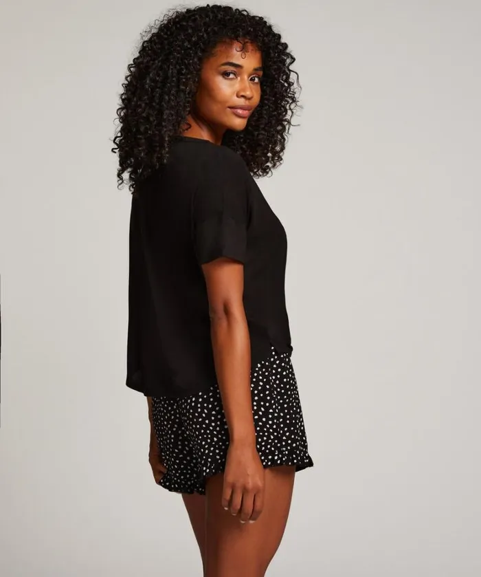 Hunkemller Short Pyjama Set 8211 Black Black 8211 Women