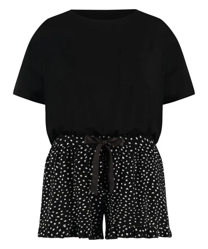 Hunkemller Short Pyjama Set 8211 Black Black 8211 Women
