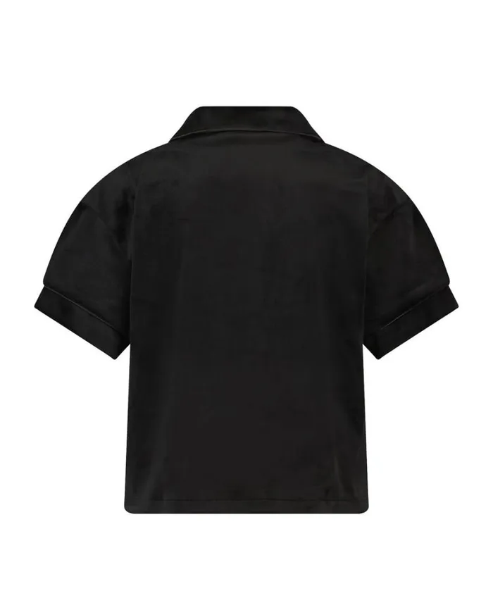 Hunkemller Short Sleeve Velour Jacket 8211 Black Black 8211 Women