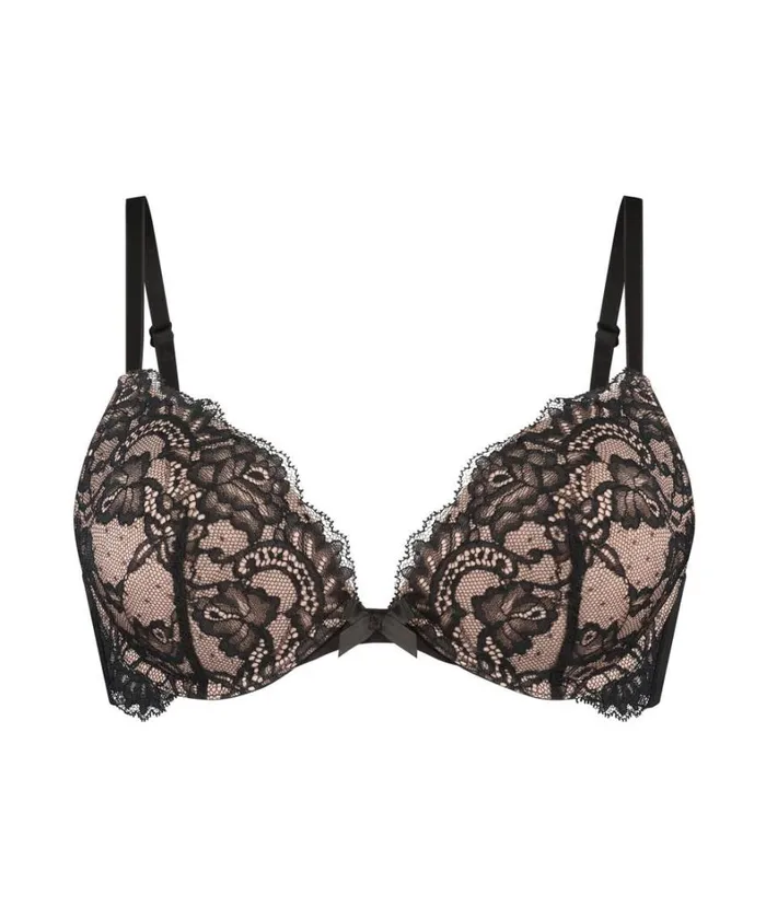 Hunkemller Teddy Padded PushUp Underwired Bra 8211 Black Black 8211 Women Hunkemller Teddy Padded PushUp Underwired Bra 8211 Black Black 8211 Women