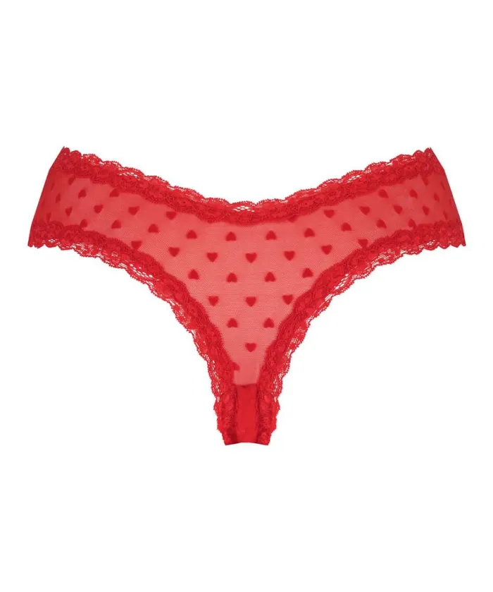 Hunkemller Vshaped Brazilian Knickers Mesh 8211 Red Red 8211 Women Hunkemller Vshaped Brazilian Knickers Mesh 8211 Red Red 8211 Women