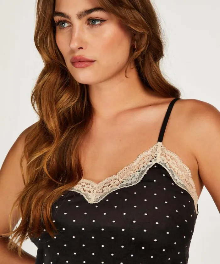 Hunkemller Velvet Lace Cami 8211 Black Black 8211 Women