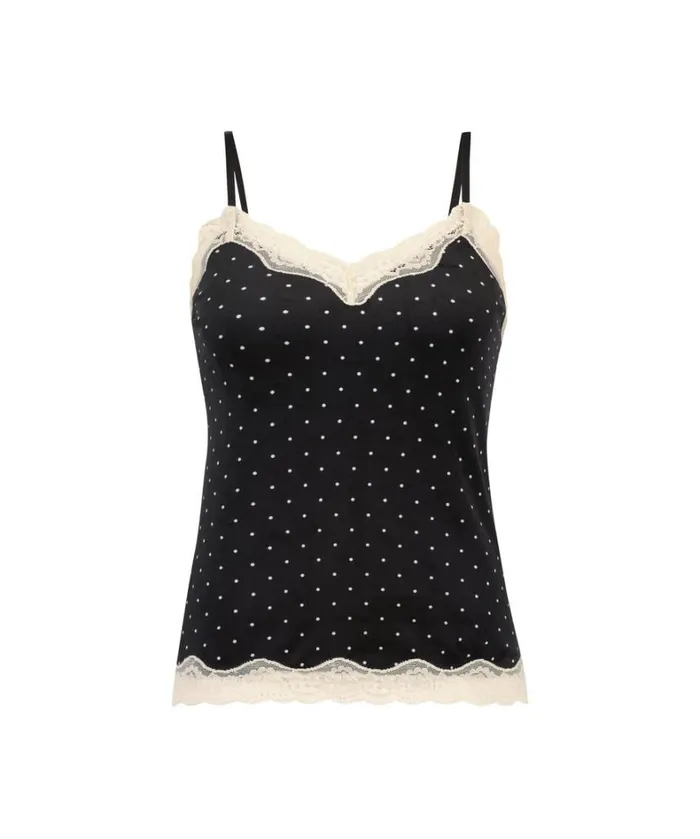 Hunkemller Velvet Lace Cami 8211 Black Black 8211 Women