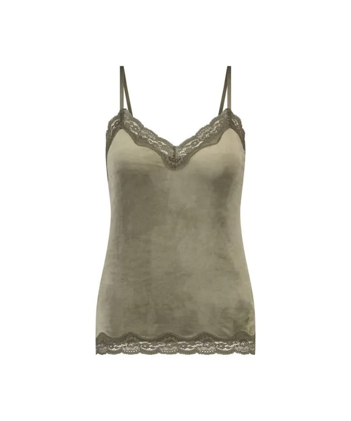 Hunkemller Velvet Lace Cami 8211 Green Green 8211 Women