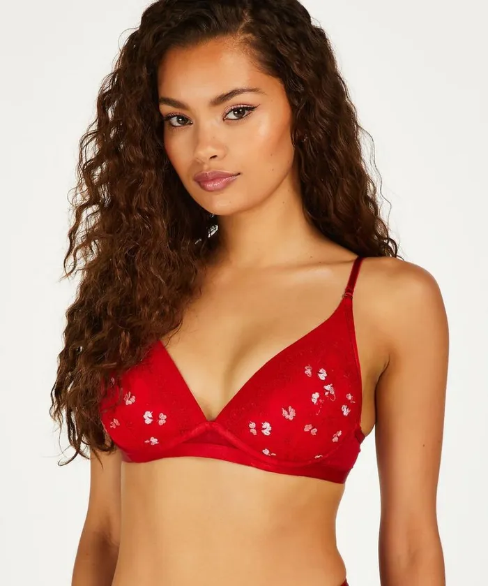 Hunkemller Violet Padded NonWired Bra 8211 Red Red 8211 Women