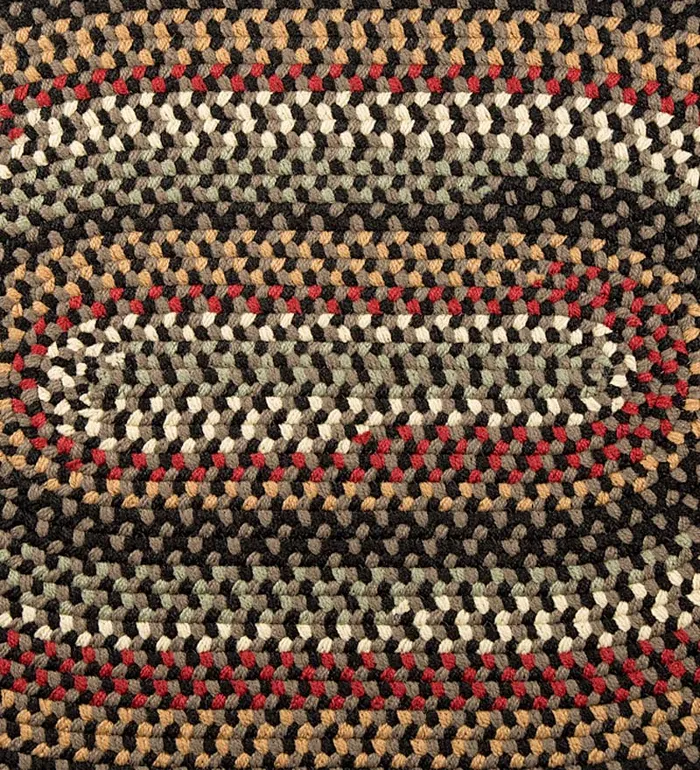 Indoor Living IndoorOutdoor Braided Polypro Roanoke Round Chair Pad With Ties 8211 Black Multi Plow and Hearth Braided Rugs Indoor Living IndoorOutdoor Braided Polypro Roanoke Round Chair Pad With Ties 8211 Black Multi Plow and Hearth Braided Rugs