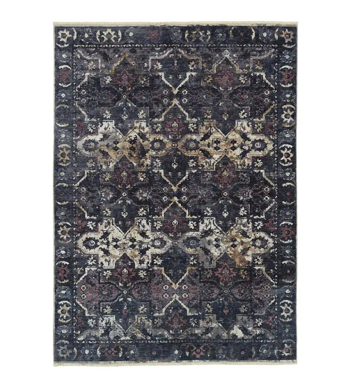 Indoor Living Riverside Midnight EasyCare Polyester Area Rug Plow and Hearth Area Rugs