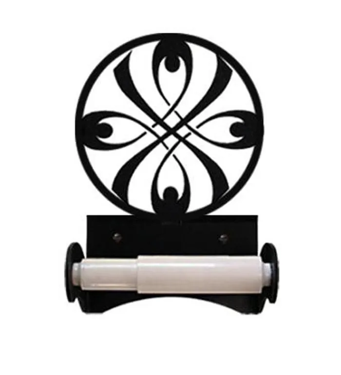 Indoor Living UsaMade Wrought Iron RollerStyle Toilet Paper Holder 8211 Bear Plow and Hearth Bath Accessories