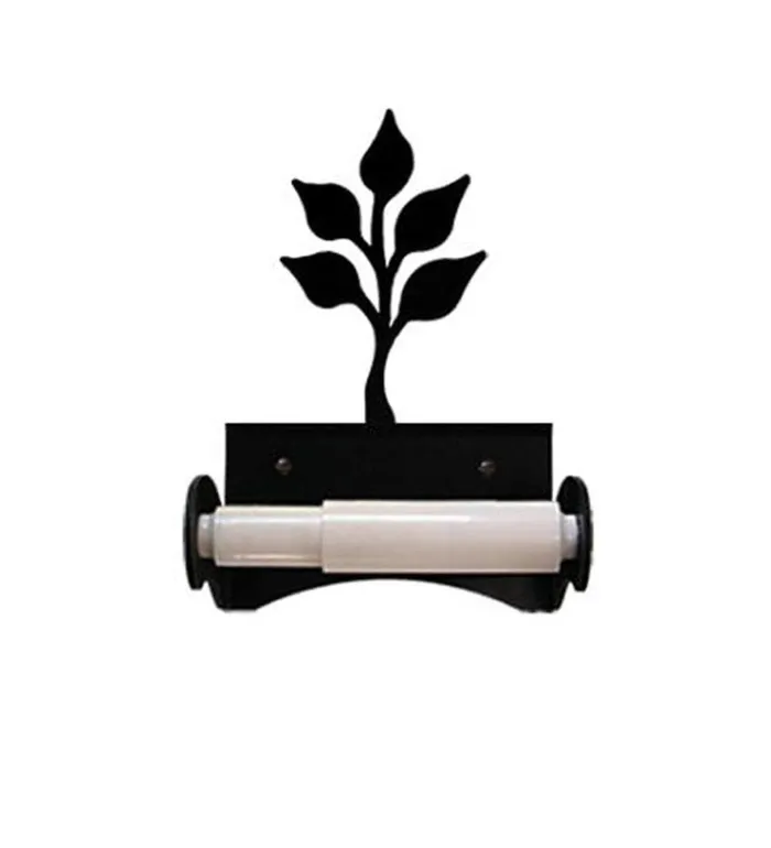 Indoor Living UsaMade Wrought Iron RollerStyle Toilet Paper Holder 8211 Bear Plow and Hearth Bath Accessories