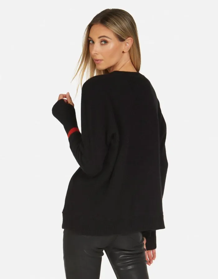 Inez Chain Evil Eye Black Tomato Women Lauren Moshi Sweaters and Knits