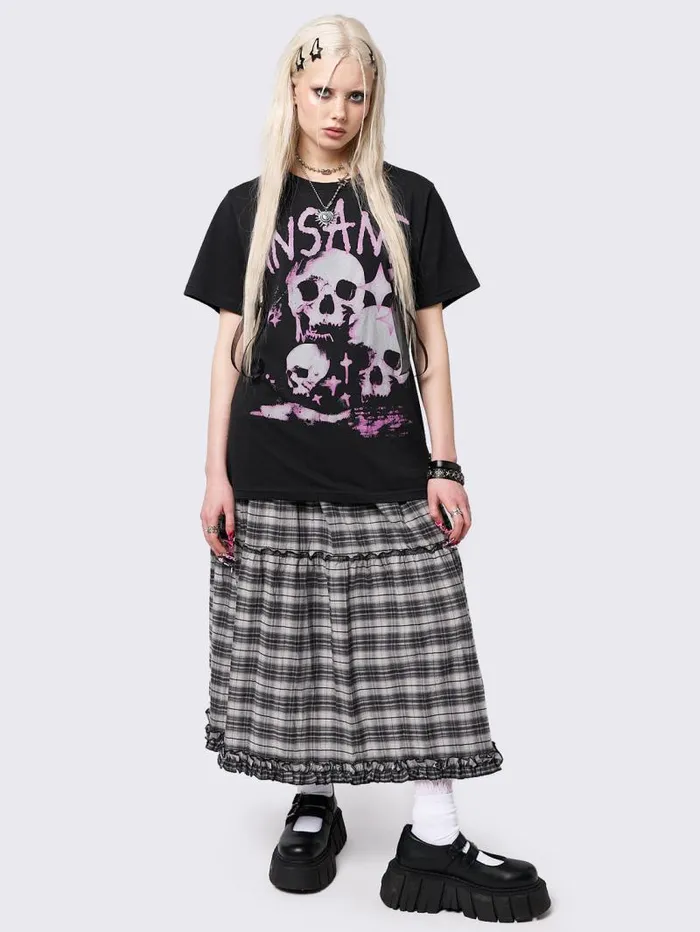 Insanity Skulls Oversized Graphic Tshirt Women Minga London Tops and TShirts