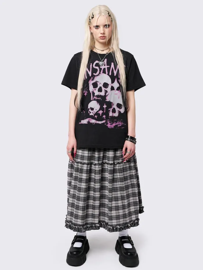 Insanity Skulls Oversized Graphic Tshirt Women Minga London Tops and TShirts