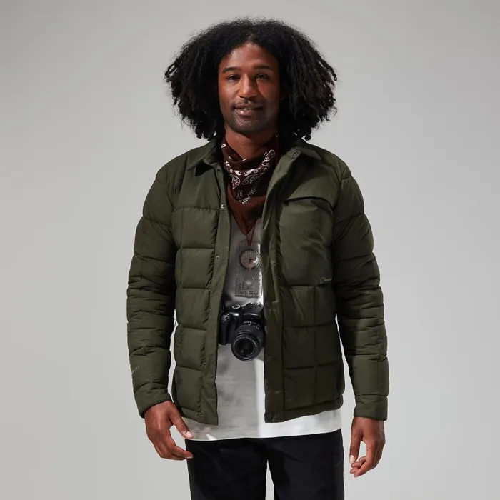 Insulated Men Berghaus Nollan Insulated Shirt Jacket 8211 Dark Green