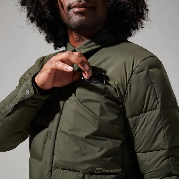 Insulated Men Berghaus Nollan Insulated Shirt Jacket 8211 Dark Green