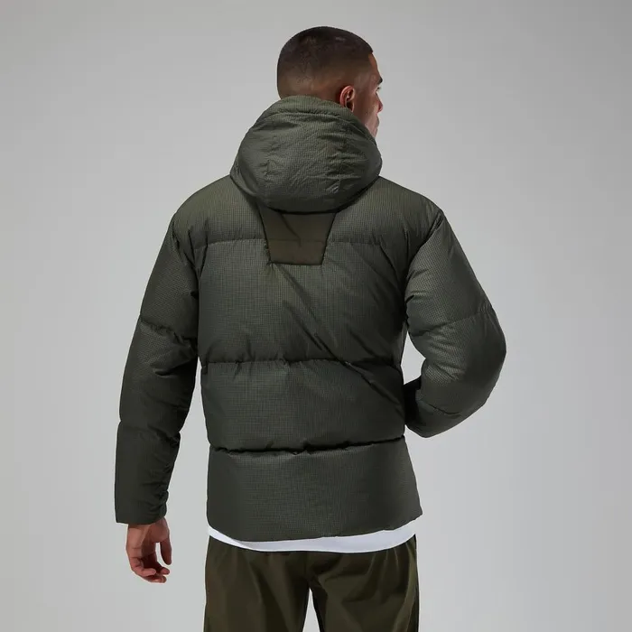 Insulated Men Berghaus Sabber Down Hooded Jacket 8211 Dark Green