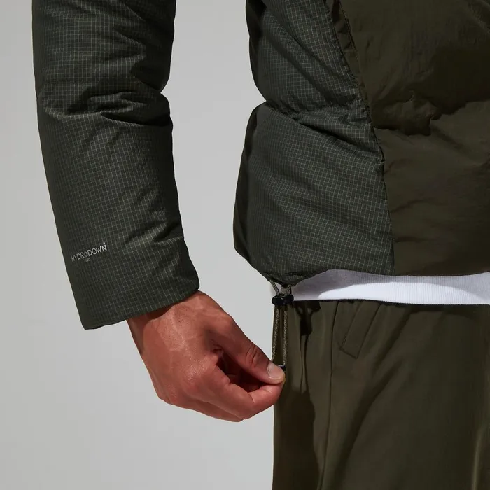 Insulated Men Berghaus Sabber Down Hooded Jacket 8211 Dark Green