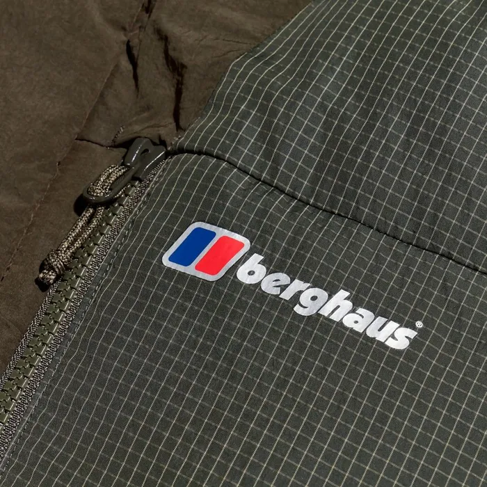 Insulated Men Berghaus Sabber Down Hooded Jacket 8211 Dark Green