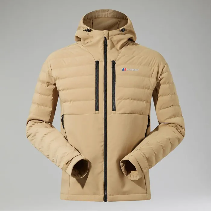 Insulated Men Berghaus Theran Hybrid Hooded Insulated Jacket 8211 Natural