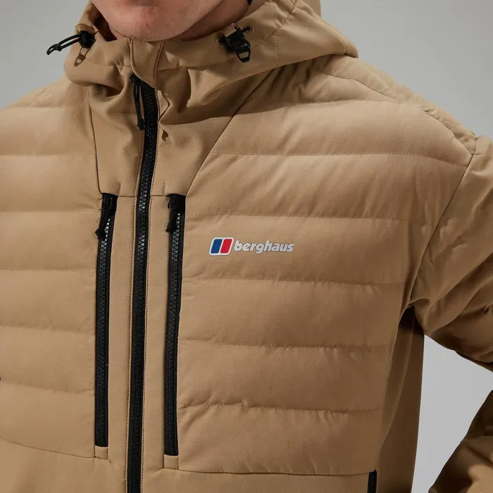 Insulated Men Berghaus Theran Hybrid Hooded Insulated Jacket 8211 Natural