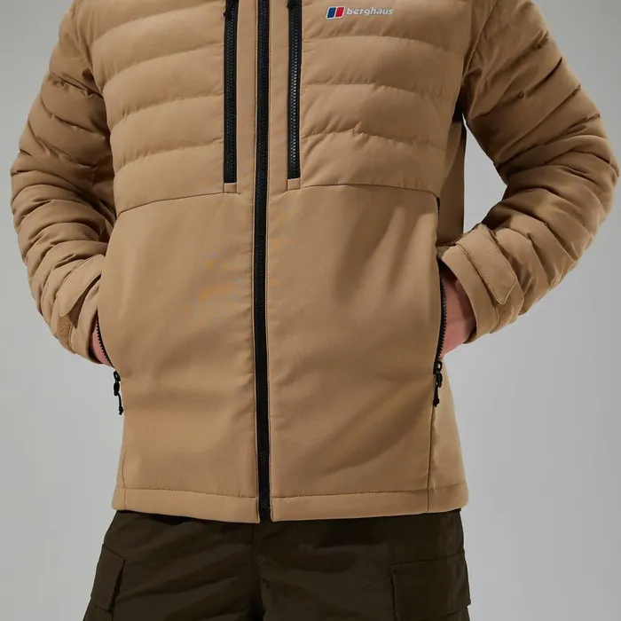 Insulated Men Berghaus Theran Hybrid Hooded Insulated Jacket 8211 Natural