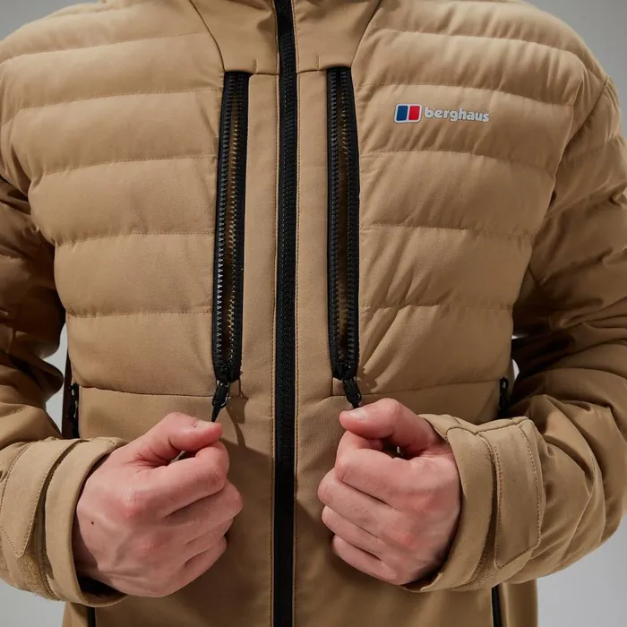 Insulated Men Berghaus Theran Hybrid Hooded Insulated Jacket 8211 Natural