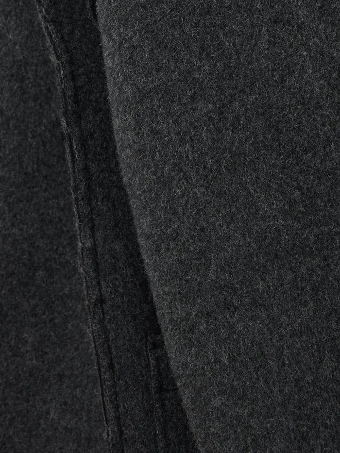 Italian Wool Raw Edge Coat Charcoal Women Jigsaw Coats and Jackets