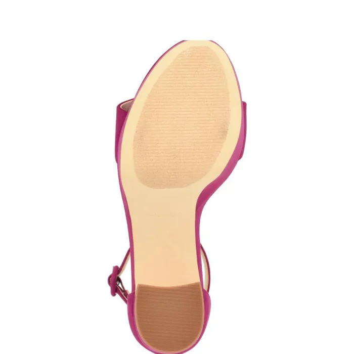 Ivana Ankle Strap Sandals Pink Suede Women Nine West Sandals