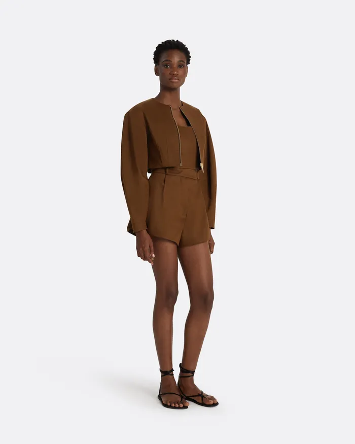 Jackets and Coats Amare Deep Brown Jacket Deep Brown 8211 Safiyaa Women