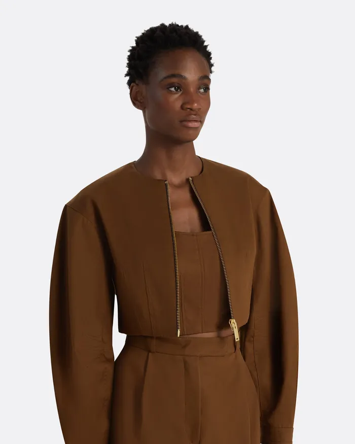 Jackets and Coats Amare Deep Brown Jacket Deep Brown 8211 Safiyaa Women