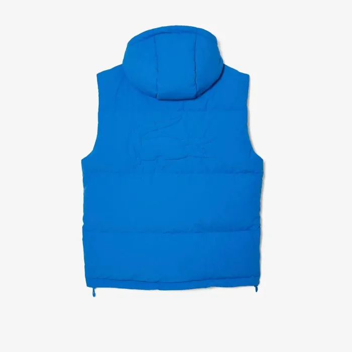 Jackets and Coats Men Lacoste Men039s Qulted Croc Down Vest Blue Siy
