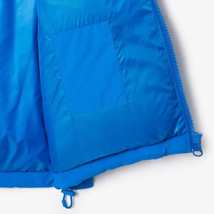 Jackets and Coats Men Lacoste Men039s Qulted Croc Down Vest Blue Siy