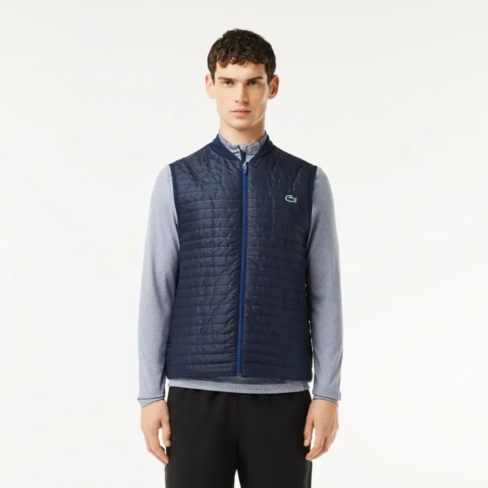 Jackets and Coats Men Lacoste Men039s Reversible Puffer Vest Navy Blue 9n6