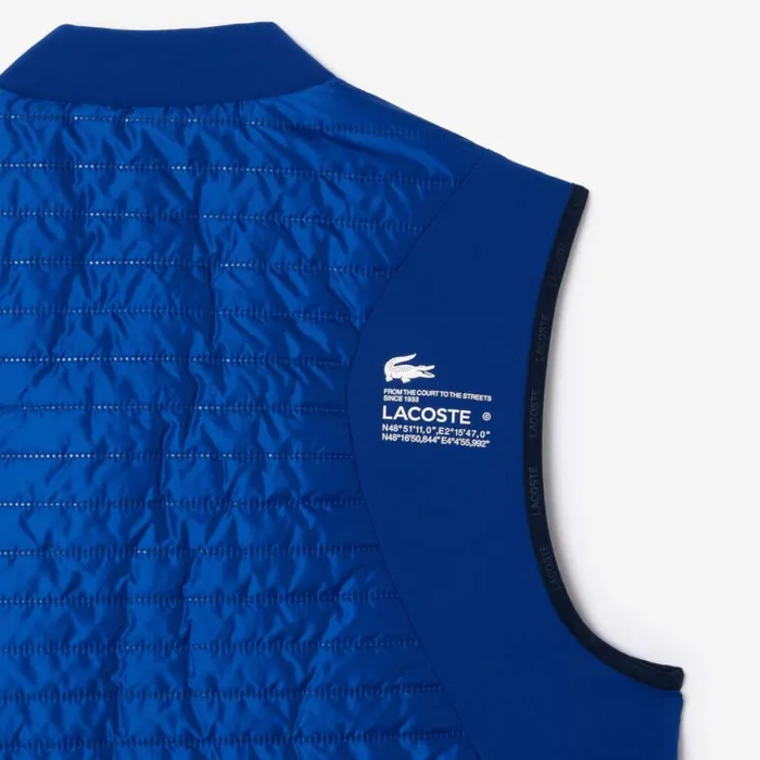 Jackets and Coats Men Lacoste Men039s Reversible Puffer Vest Navy Blue 9n6