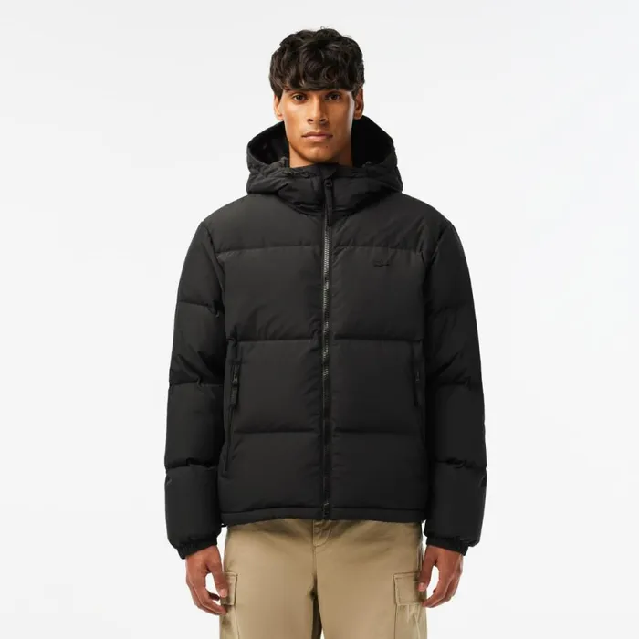 Jackets and Coats Men Lacoste Men039s WaterRepellent Puffer Jacket Black 031