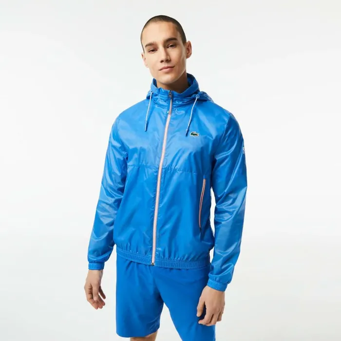Jackets and Coats Men Lacoste Mens Lacoste Tennis X Novak Djokovic ZipUp Jacket Ethereal Blue L99 Jackets and Coats Men Lacoste Mens Lacoste Tennis X Novak Djokovic ZipUp Jacket Ethereal Blue L99