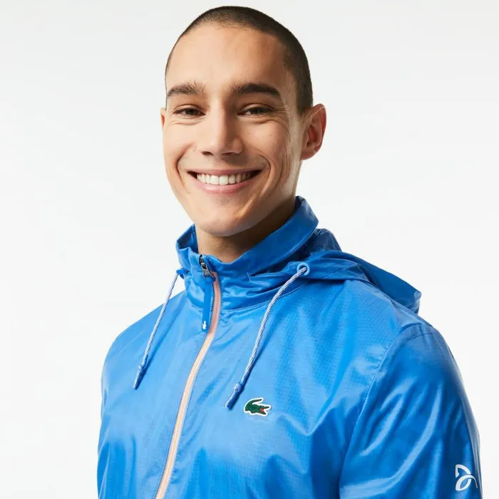 Jackets and Coats Men Lacoste Mens Lacoste Tennis X Novak Djokovic ZipUp Jacket Ethereal Blue L99