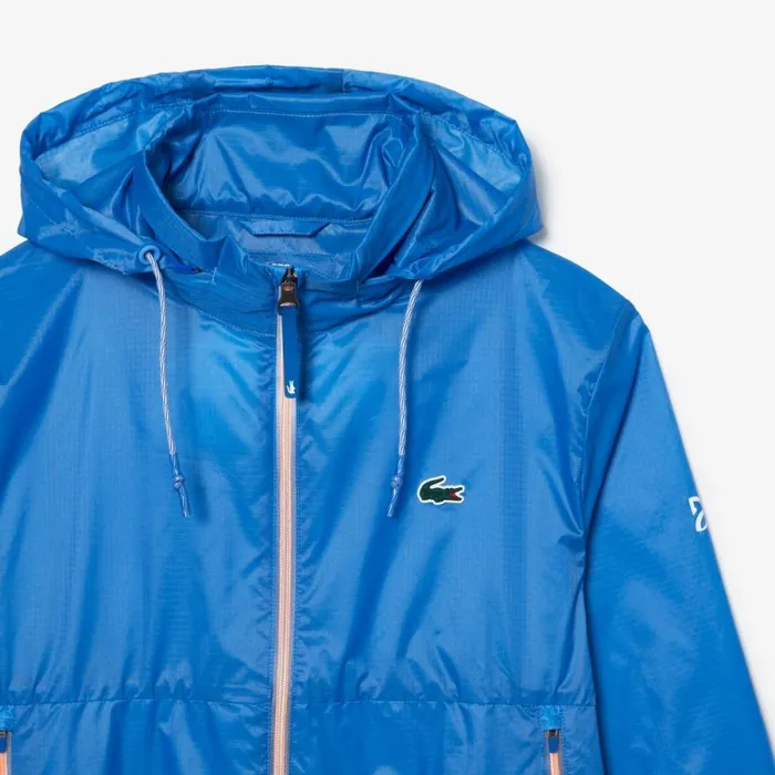 Jackets and Coats Men Lacoste Mens Lacoste Tennis X Novak Djokovic ZipUp Jacket Ethereal Blue L99
