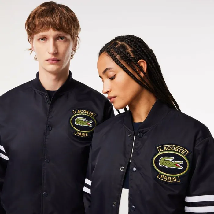 Jackets and Coats Men Lacoste Unisex Archive Badge Bomber Jacket Abysm Blue Hde