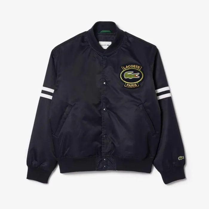 Jackets and Coats Men Lacoste Unisex Archive Badge Bomber Jacket Abysm Blue Hde