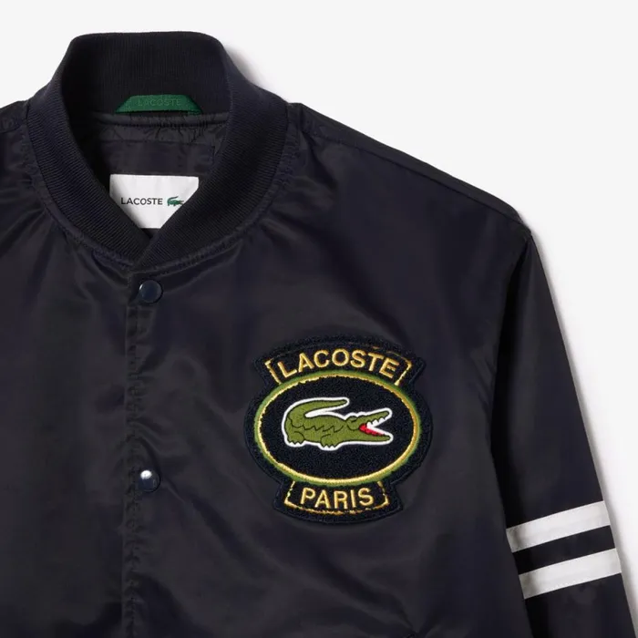Jackets and Coats Men Lacoste Unisex Archive Badge Bomber Jacket Abysm Blue Hde